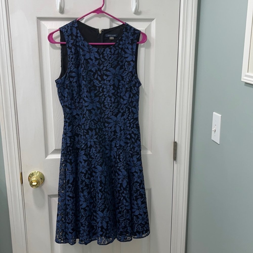 Size 6 Tommy Hilfiger Blue floral pattern dress